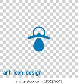 baby dummy vector icon on an abstract background