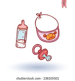 baby dummy, vector illustration