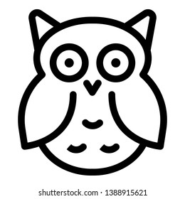 Baby eared owl icon. Outline baby eared owl vector icon for web design isolated on white background