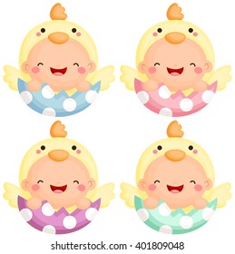 Baby in Easter Chick Costume