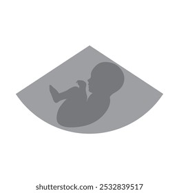 Baby echo sound isolated white background vector illustration