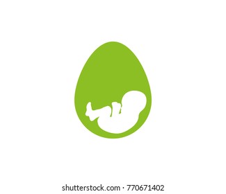 Baby egg logo