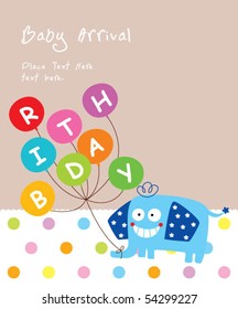 baby elephant arrival tag