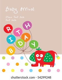 baby elephant arrival tag