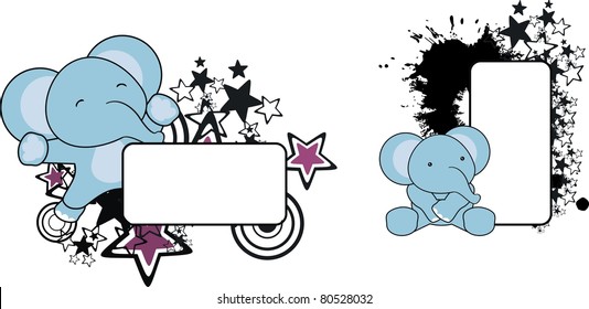 baby elephant copyspace  in vector format