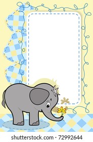 Baby elephant. Cute child illustration.
