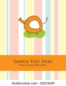 baby elephant greeting card