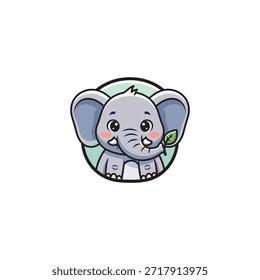 Baby Elephant icon flat vector design.