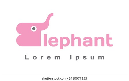 Baby Elephant Logotype Minimal Design