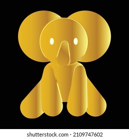 baby elephant  modern funny vector