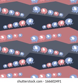 baby elephant seamless pattern.