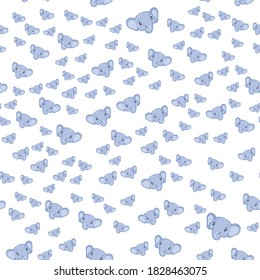 Baby Elephant Seamless Pattern Background