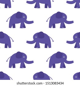 Baby elephant. Seamless pattern for fabric, wrapping paper, wallpaper Vector