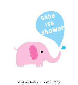 baby elephant shower