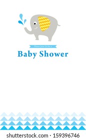 baby elephant shower card