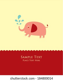 baby elephant shower card