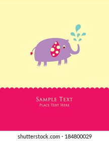 baby elephant shower card