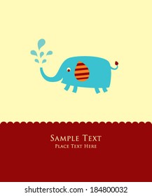 baby elephant shower card
