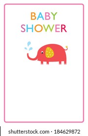 baby elephant shower greeting card