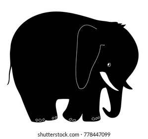 baby elephant vector