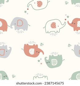 Baby elephant vector, Cute elephant vector, Elephant, Elephant friends, Autume animal vector