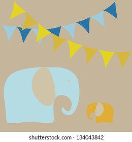 Baby elephant vector illustration