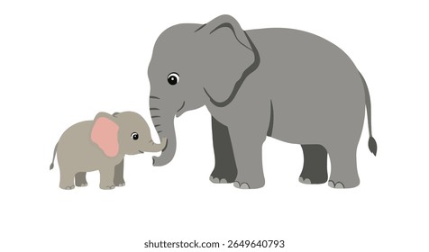 A baby elephant walking beside its mother is a heartwarming sight in the wild. The small elephant stays close for protection, guidance, and warmth. It mimics the mother's movements and learns from her