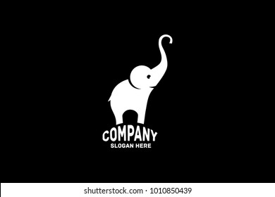 baby elephat vector logo