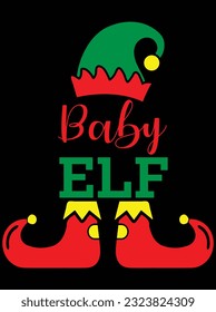 Baby ELF vector art design, eps file. design file for t-shirt. SVG, EPS cuttable design file