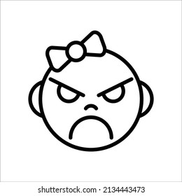 Baby Emoticon Icon Vector On Trendy Design.