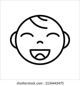Baby Emoticon Icon Vector On Trendy Design.