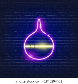 Baby enema neon icon. Glowing Vector illustration of child signs for design. Health concept.