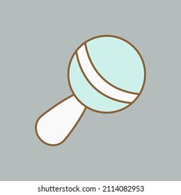 Baby equipment icon isolated on soft background. Vector illustration
