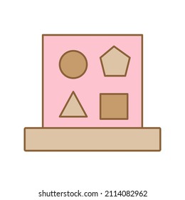 Baby equipment icon isolated on soft background. Vector illustration