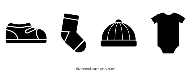baby equipment icon set, baby equipment vector set