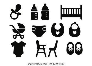 Baby Essentials Silhouettes Illustration Set