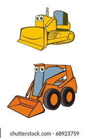 Baby Excavator vector - child machine