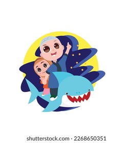 baby explorer vector illustration for baby t-shirt design