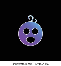Baby Face blue gradient vector icon