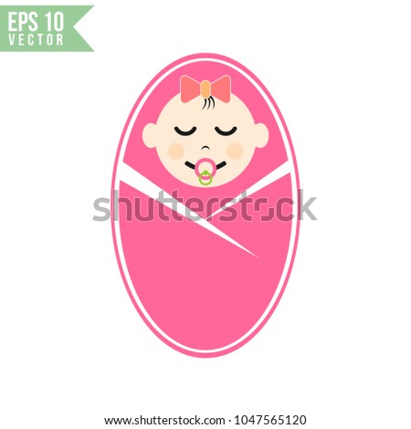 baby face flat icon vector template stock vector royalty free