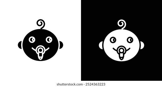 Baby face icon Art design illustration
