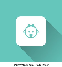 baby face icon. flat design