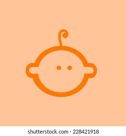 baby face icon vector