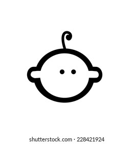 baby face icon vector