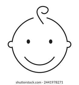 Baby face icon vector design. baby face illustration vector design