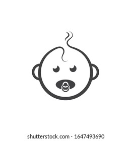 baby face icon vector illustration design template