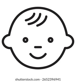 ícone da cara do bebê ilustração vetorial sinal isolado