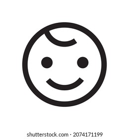 baby face icon vector sign design