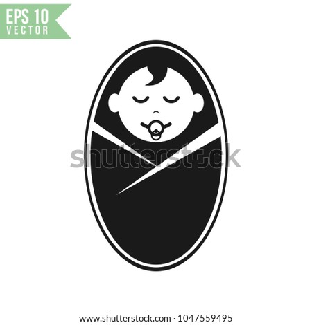 baby face icon vector template stock vector royalty free