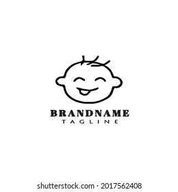 baby faces beautiful logo icon design template modern vector illustration